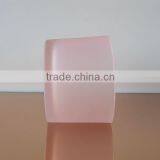 Frosted Pink Glass Jar for Candle thumbnail-2