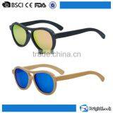 Wholesale Factory Price High Grade Unisex Black/red Wood Frame Sunglasses