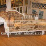 Modern Fabric Chaise Lounge and Sofa