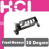 6 Port Front-Access 30 Degree Blank Angle Patch Panel for A/V Insert