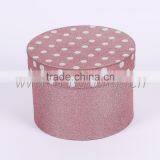 Round Pink Paper Tea Box Glitter Cardboard Tube Box thumbnail-2