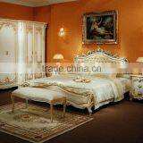 Luxury French Royal Palace 1.8M Wooden Hand Carved Openwork Double Bed thumbnail-3