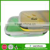 Food Grade Compartment Silicone Collapsible Lunch Box With Lid thumbnail-6