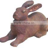 Cast Iron Vivid Metal Rabbit Statue thumbnail-3