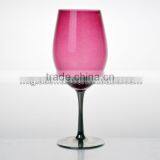Color Red Wine Glass With Silver Stem and Base thumbnail-5