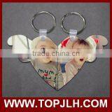 Hot Selling Sublimation Couple Lovers' MDF Half Heart Keychain thumbnail-5