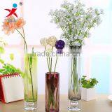 Europe type color hydroponic flower arranging transparent glass purple crystal vase fashion creative decorative furnishing artic