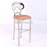 LC05 Stainless Steel Metal Bar Stool High Chair thumbnail-2