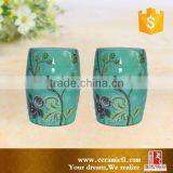 Painted Sky Blue Ceramic Garden Stool thumbnail-2