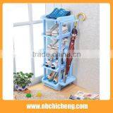 New Design Plastic Fashion Shoe Rack With Umbrella Rack thumbnail-3