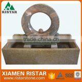 Multicolor Red Granite Stone Rolling Ball Water Fountain thumbnail-2