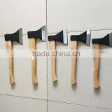 Russian Type Axe With Red Painted Wood Handle thumbnail-1