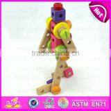 2016 Most Popular Changable Screw Assemble Toy, Wooden Screw Assemble Toy W03C013 thumbnail-3