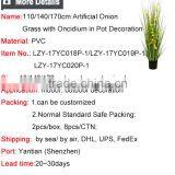 110 / 140 / 170 cm Nature Look Artificial Potted Grass Onion Grass With Oncidium Flower Fake Grass Pots Plant thumbnail-6