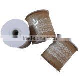 3'' Wide Burlap Craft Ribbon Packed on Spool 5Y thumbnail-2