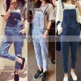 The New Winter Denim Overalls/female Han Edition The Cowboy Pants/jumpsuits/trousers With Braces