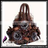 CX-H-30 Wholesale Handbag Beautiful Genuine Rex Fur Lady Fashion Handbags thumbnail-4