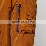 Hot Sale 2017 Fashion Customize Mens Camel Bomber Jacket Cuffed Hem 100% Polyester Double Pocket Sides thumbnail-5
