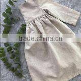 Little Girls Summer Linen Long Sleeves Girl Clothing Design Baby Clothes Dresses thumbnail-2