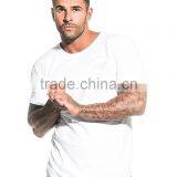 Mens Plain Gym Running Fitness T Shirt With Hem Bottom thumbnail-5