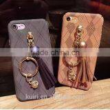 2017 New Fashion Retro Metal Ring Tassel Phone Case Pendant for Apple Iphone 7 7plus 6 6s 6plus Back Cover Case Pu-82 thumbnail-5