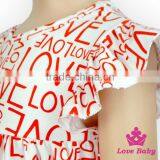 Hot Sale Summer Casual Kids Clothing Fly Sleeve LOVE Printed Design New Model Girl Short Dress thumbnail-5