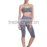 Seamless Women's Fitness Yoga Pants Sport Bra Sets , High Waist Fitness Pant Bra Set thumbnail-1