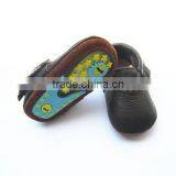 Black Hard Sole Baby First Steps Baby Moccasins Baby Shoes thumbnail-2