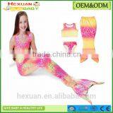 Wholesale Kids Swimwear Mermaid Tail With Monofin Swim