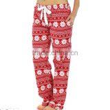 Colorful Printed Pattern Cozy Coral Fleece Yoga Pants thumbnail-1