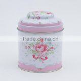 Cylindrical Candy Tin Box Packing Spot Baking Cookies Box Tinplate Tea Pots thumbnail-2