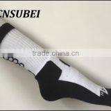 white color calf ribbed top custom coolmax cycling clothing arch support sport wear socks men