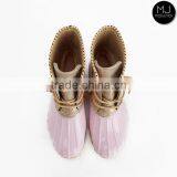 Wholesale Monogram Fashion Fur Shoes Winter Rubber Ladies Ankle Snow Duck Boots for Women thumbnail-2
