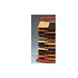 Modern Wire MDF Material wooden Flooring Display Racks Stands 18 wire shelves for Exhibit