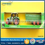 Promotional Plastic Friction Farmer Trucks Pull Back Farm Car