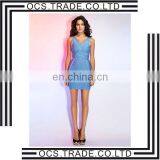 2014 Designer Party Dress Blue Fashion thumbnail-1