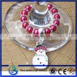 Silver Snowflake Wine Glass Charms With Enamelled Colourful Christmas Theme Charm thumbnail-1