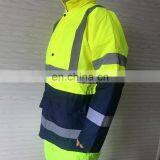 Winter Safety Wear Protective Hi Vis Clothing Reflective Safety Jacket Running Workwear Fluorescent Jacket thumbnail-3