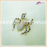 New Designs Full Crystal Faberge Spider Brooch For Men's Suits thumbnail-1