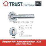 LH042:Solid Stainless Steel Lever Type Door Handle With Escutcheon thumbnail-1