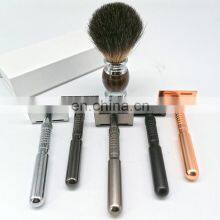 Matte Silver Mens High Quality Metal Handle Double Edge Safety Shaving Razor thumbnail-2