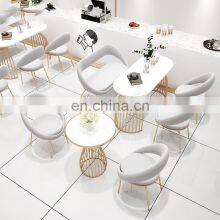 Rectangular Wide Restaurant Livingroom Modern Two Seats Office Sofa With Metal thumbnail-3