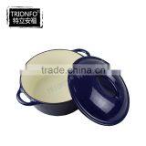 Trionfo Cast Iron Cookware Blue Enamel Casserole Hot Pot