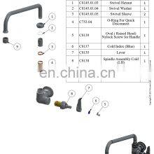Pantry Faucet With Single Hole Base Wall Mount Swing Nozzle Length 6