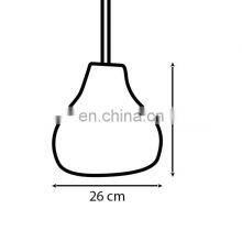 Orange Spun Bamboo Lamp Pendant Bohemian Coiled Ceiling Light Decor thumbnail-3