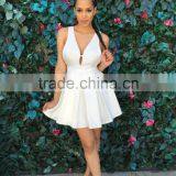 V Collar Sexy Sleeveless Dress Miniskirt Nightclub Dress thumbnail-4