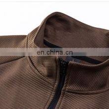 Wholesale Men's Sports Warmth Jackets Side Pockets Full Zip Collar Casual Coat Fashion Gym Fitness Zip Neck Sweatshirt For Men thumbnail-3
