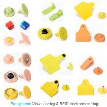 Ultra Button Round Shape Yellow Cattle Tags 30mm TPU NFC RFID Ear Tag for Goat/sleep thumbnail-5