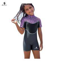 Kids Wetsuit Cute Surfing Suit for Tropical Climates Back Zip Swimsuit Neoprene Surfing Wear thumbnail-3