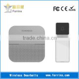 Forrinx Gray Wireless Doorbell Waterproof IP55 with Name Plate Transmitter AC Plug In Door Chime 300m 52 Sound